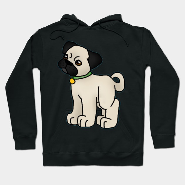 Pug Hoodie by ceolsonart